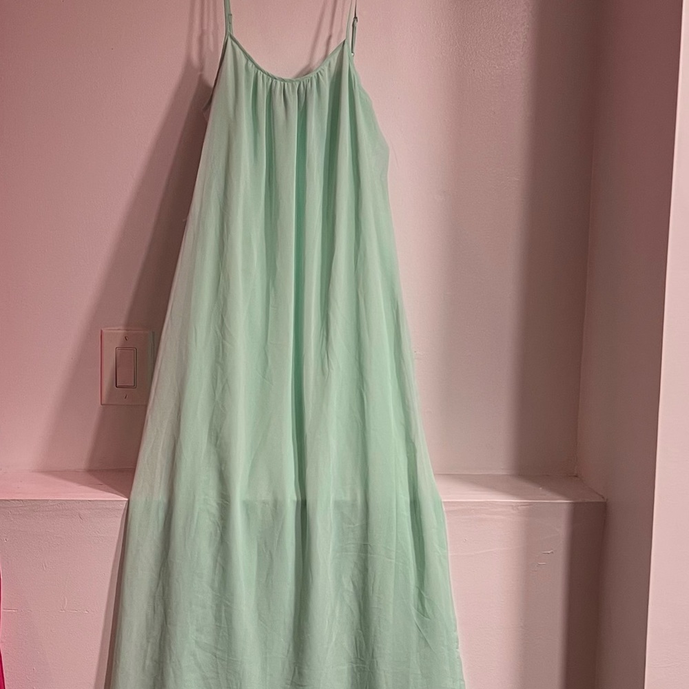 2 PRELOVED MINT GREEN  & MULTI COLOR MAXI DRESS SIZE M